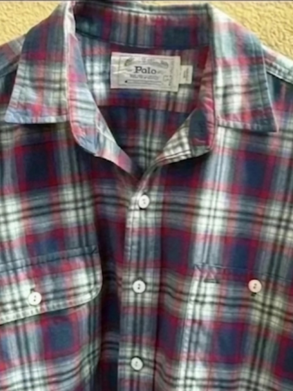 Vintage Polo Ralph Lauren “Authentic Dungarees" Plaid Shirt Size Large EUC! - Picture 3 of 6